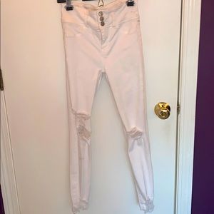 high rise skinny jeans